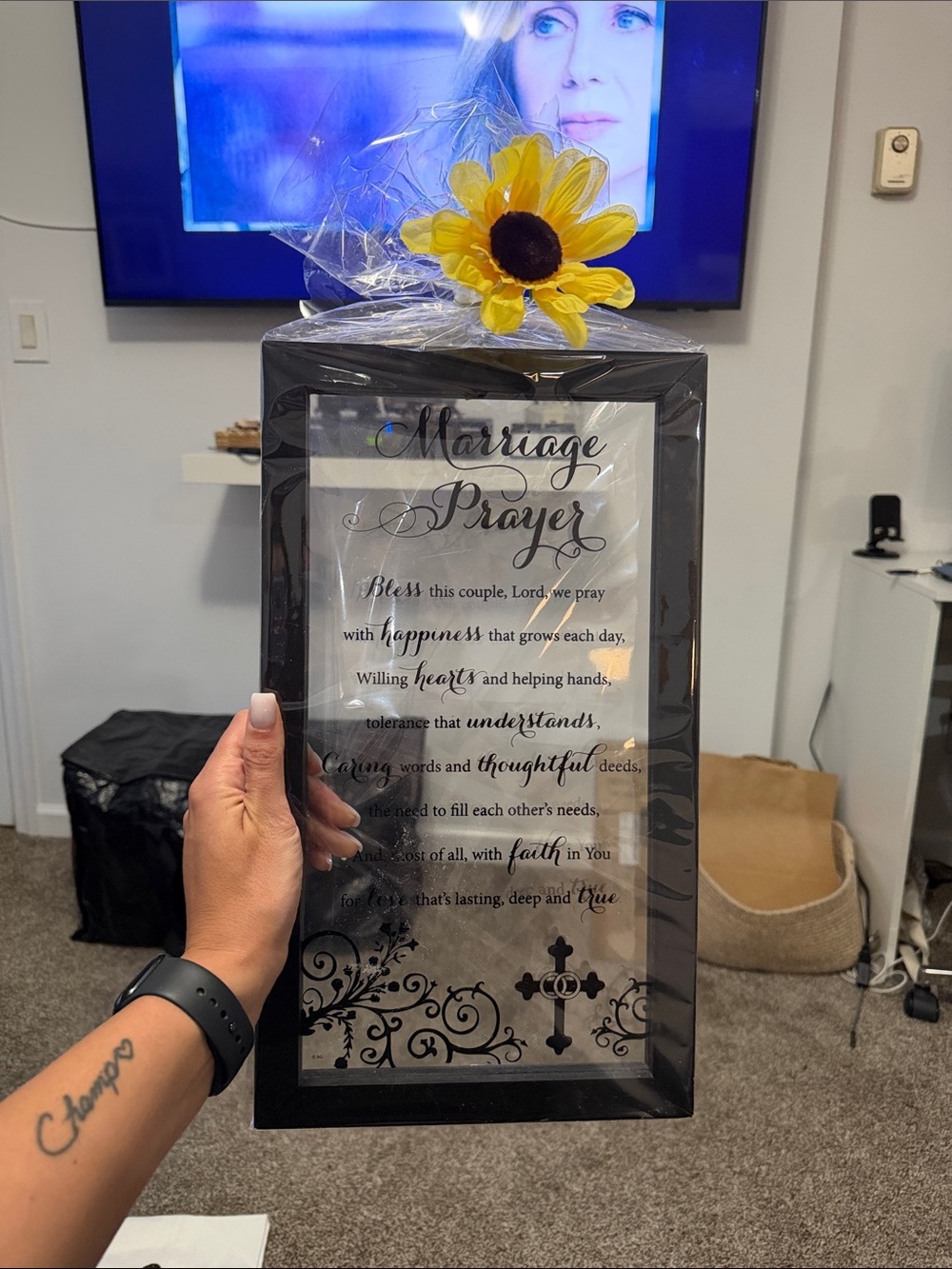 NWT Marriage Prayer Decorative Wall Art - Black Frame